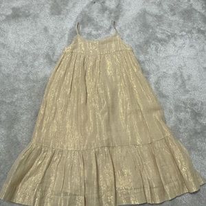 Bonpoint girl gold long dress